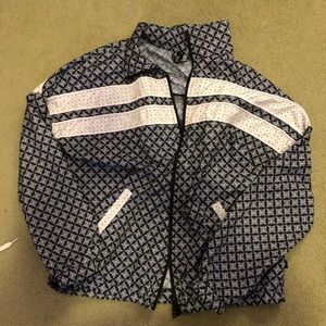 Blue Patterned Windbreaker